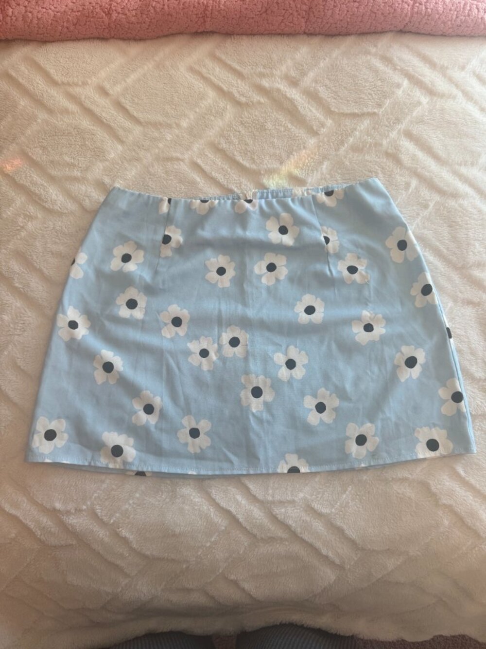 Princess Polly Blue Floral Mini Skirt Size 10 Daisy Print Y2K Coquette Aesthetic